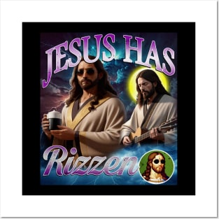 Jesus Has Rizzen Bootleg Tribute Posters and Art